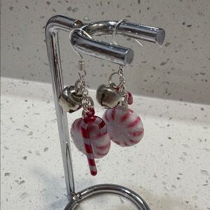 Red and White Candy Cane Earrings